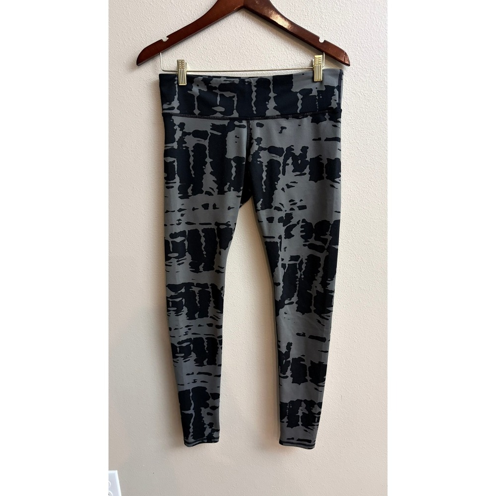 Alo Yoga Leggings Size M Grey Black Tie-Dye High Rise Full Length Yoga Pants